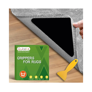 12+2PCS Non Skid Rug Backing for Hardwood Floors and Tiles,Reusable and Washable Non Slip Rug Pads,Rug Tape Hardwood Floor No Damage,Home Decor Apartment Essentials Carpet Tape for Area Rugs