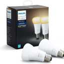 Philips Hue White Ambiance A19 2-Pack 60W Equivalent Dimmable LED Smart Bulbs (Hue Hub Required, Works with Alexa, Apple Homekit & more), Old Version, 2 Bulbs (453092)