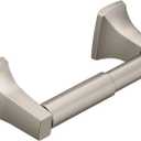 Moen Contemporary Brushed Nickel Toilet Paper Holder, Modern Wall Mounted Toilet Roll Holder, P5050BN (1 Count (Pack of 1))