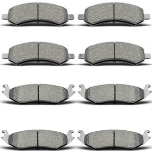8PCS Front Rear Ceramic Brake Pads Replacement Kit For 2007-2009 Chrysler Aspen,Dodge Durango,For 2010 Dodge Dakota,For 2006-2010 Dodge Ram 1500,For 2011-2018 Ram 1500(D967 D1084)