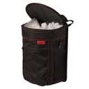 Car Trash Can - Hanging Leakproof Garbage Bin - 2.5 Gallon Car Organizer with Liner & Pockets - Black with Red Stitching - Universal Fit for Auto, Truck, SUV