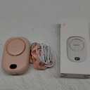 Ventilador de cuello porttil, mini ventilador de cuello colgante con cordn ajustable y soporte, recargable por USB, manos libres, ventilador personal de 3 velocidades de viento para interiores y exteriores (rosa).