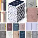 Kosiz 24 Pcs/12 Set Positive Affirmation Gifts Bulk for Women Men Gratitude Spiral Journals with Pens Motivational Notebooks Back to School Gifts for Students Employee Coworker Teacher Nurse (Simple)