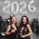 4 x KatchOn, Silver 2026 Number Balloons - 16 Inch | 2026 New Year Balloon | 2026 Balloon | Silver Foil Balloons 2026 For New Years Decorations 2026 | New Years Eve Party Supplies 2026 | NYE Decorations