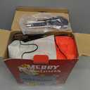 BLOWOUT FUN 8ft Inflatable Christmas Santa Claus Standing on a Fishing Boat with Gift Bag Lighted Blow Up Decortion, LED Blow Up Lighted Decor Indoor Outdoor Holiday Decor