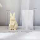 3D Rabbit Candle Silicone Molds Easter Bunny Resin Casting Mould for DIY Candle Making Polymer Clay Craft Plaster Home Decoration
