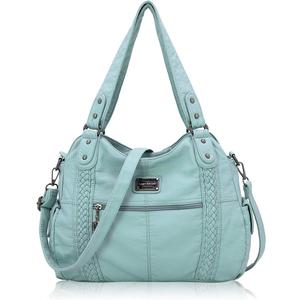 Angel Barcelo Purses for Women Soft PU Leather Shoulder Bag Crossbody Purse and Handbags (Queen Green-1)