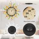 pealstar Large Outdoor Thermometer Waterproof Wall Thermometer Decorative Metal Sun Outdoor Thermometers for Patio Garden Yard Living Room Decor