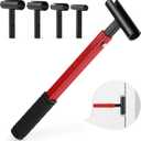 Tesony Door Hinge Adjustment Tool, 4 in 1 Hinges Adjustment Tool with Rubber Handle, Durable Heavy Duty Stainless Steel Wrench, Hinge Gap Adjusting Wrench for Residential & Commercial