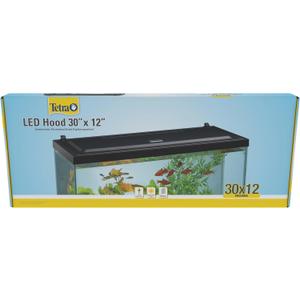 Tetra LED Hood 30 Inches by 12 Inches, Low-Profile Aquarium Hood with Hidden Lighting