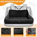 Dog Car Seat for Medium/Large Dogs Under 100 Lbs, Multi-Functional Dog Car Bed Washable Pet Travel Safety with Thick Cushion, Soft & Removable, for All Cars Back Seat (Black)