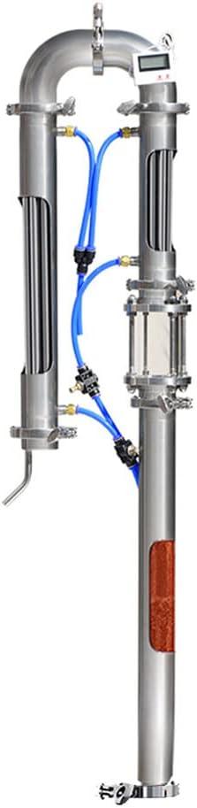 New Tubular distillation tower with sight glass copper mesh 1.5'' 2'' domestic brewing equipment moonshine distiller (2'')