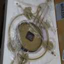 Wall Clock, Large Gold Wall Clock for Living Room DecorUnique Office Clocks Battery OperatedOversized Modern Wall Art for Bedroom,Farmhouse,Office Wall Decor 17.7 X 28.3 Inches (Gold Ginkgo Leaf)