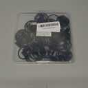 42 Pack Curtain Rings with Clips 1.26" Interior Diameter,Metal Drapery Ring with Clips Compatible with up to 1 inch Drapery Rod,Strong Vintage Decorative Rustproof Drapery Ring with Hooks(Black)