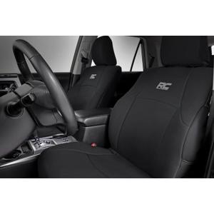 Rough Country Neoprene Front Seat Covers for Toyota 4Runner (2011-2024) - Waterproof & UV Resistant, Foam Padded, Front & Rear Seat Cover Set