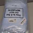 Breling 24 Packs Baby Blue and White Disposable Plastic Tablecloths and Satin Table Runner Set, 54 x 108 Inch Tablecloth, 12 x 108 Inch Table Runners for Wedding Graduation Birthday Baby Shower