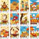 Ctosree 12 Pack Pre Drawn Canvas Kit for Painting Sip and Art Paint Kit for Adults Pre Painted Canvas Party Favors for DIY Holiday Party Date Night Gifts(Autumn Harvest,10 x 8 Inch)