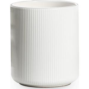 Getstar Large Utensil Holder for Kitchen Counter,7.2" Vintage Ceramic Utensils Crocks Utensil Organizer for Spatula Farmhouse Kitchen Decor (Striped White)