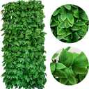 Sumery Expandable Fence Privacy Screen for Balcony Patio Outdoor,Decorative Faux Ivy Fencing Panel,Artificial Hedges (Single Sided Leaves) (4, Peony Leaf)