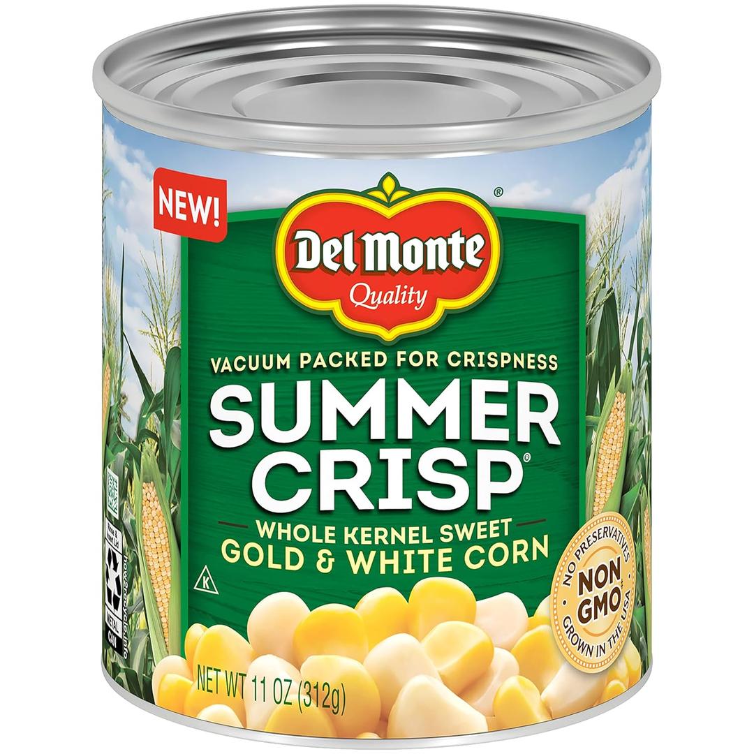 Del Monte Summer Crisp Whole Kernel Gold & White Corn, 11 Oz, 12 Count