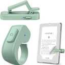 Page Turner Ring for Kindle,Remote Control for iPhone iPad Android Tablets E-Readers,Clicker Page Turner for Kindle Accessories for Camera Video Record&Shutter Selfie (Green)