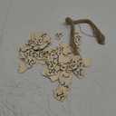 100 Pieces Thank You Tags Wood Thank You Gift Tags with String Heart Shape for Baby Shower Wedding Party Favor