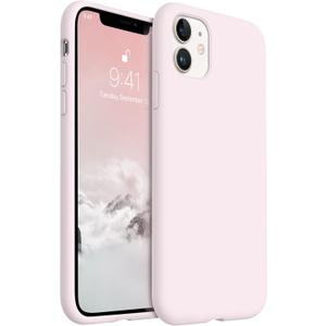 AOTESIER Shockproof Designed for iPhone 11 Phone Case, Premium [Food Grade Silicone] with Anti-Scratch Protective Lining, Full Body Drop Protection Phone Case for iPhone 11, 6.1 inch, Chalk Pink