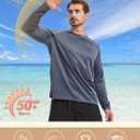 Long Sleeve Shirts for Men - Quick Dry Moisture Wicking UV UPF Sun Protection T-Shirts for Fishing Workout Swim (Black, XL)