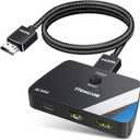 NEWCARE HDMI 2.1 Switch 2 in 1 Out with 2.6ft 8K Cable, HDMI Switcher 4K@120Hz, Bi-Directional HDMI Splitter Supports 8K@60Hz HDR10+ 3D Dolby VRR HDCP2.3 for TV PS5 Xbox Laptop Projector