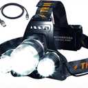 TDC Head Lamp Led Rechargeable Super Bright - USB-C Headlamp for Adults - Head Lights for Forehead - 1080 Lumen Head Flashlight - 10HR Battery for Hardhat, Camping, Hunting, Work