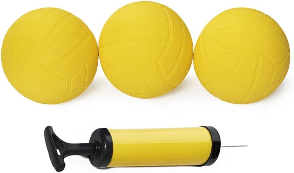 Popular Roundnet Game Replaceable Competitive Balls Mini Volleyball Set with Pump, Yellow
