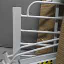 Regalo Safety 29-49" Easy Step Extra Wide Baby Gate for Doorways & Bottom of Stairs, Pressure Mounted Safety Gate with Door for Babies, Toddlers & Pets, White