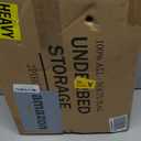 Wisuce Bamboo Under Bed Storage Containers- Underbed Organizer with Wheels with Large Dust Bag,Sturdy Wood Rolling Under the Bed Shoe Storage Organizer Drawer 2 Packs (Black, Long)