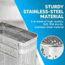 HOME&I Silverware Drying Basket, Hanging Rectangular Utensil Holder with 2 Compartments, Stainless Steel 304 Cutlery Caddy for Dish Rack, Kitchen Sink & Countertop