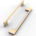 FILTA 10 Pack 6.3 Inch(160mm) Hole Centers Brushed Brass Cabinet Pulls,Stylish Kitchen Cabinet Handles Zinc Alloy Gold Cabinet Hardware for Cabinets Cupboard Handles Drawer Pulls