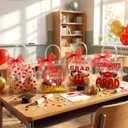 Kolldenn 48 Pcs Graduation Gift Bag Bulk 2026 Congrats Grad Clear Goodies Bags with Handle Reusable Treats Tote Bag for Students High School College Graduates End of School Year Class Party(Red)