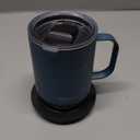 Kepwam Heated Coffee Mug T1-14oz Fast Heating & Longer Battery Life Self Heating Coffee Mug Hot to 149 - Touch & App Controlled Mug Coffee and Hot Beverage Warmer, Gifts for Women and Men (Steel Blue)