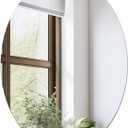 Small Oval Mirror for Wall Decor, 16 x 12 Frameless Glass Oval Wall Mounted Bathroom Vanity Mirror for Bedroom, Entryway, Living Room, 2-Sided Adhesive Tapes Include (15.7"L x 11.8"W)