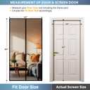 Magnetic Screen Door -Fit Door Size 38.0 x 83.0'' Retractable Screen Door Mesh for Front Door or Sliding Door, Pet & Kid Friendly, Hands-Free Closure Keeps Bugs Out & Lets Breeze in, Stripe Black