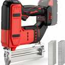 2-in-1 Cordless 18GA Brad Nailer & Crown Stapler  Compatible with Milwaukee 18V Battery (No Battery)  Nail Gun/Staple Gun Battery Powered with 1200 Nails/Staples for Woodworking, DIY and Upholstery