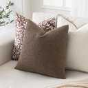 MIULEE Textured Boucle Throw Pillow Cover Dark Brown Accent Solid Lumbar Pillow Case Decorative Soft Pack of 1 Couch Cushion Chair Sofa Bedroom Livingroom Home Decor,12x20 Inch