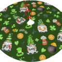 Gnome St Patricks Day Christmas Tree Skirt 48 Inches, Xmas Tree Skirt Party Indoor Decoration Ornaments Hat