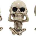 GLEAVI Skull Car Vent Air Freshener Stick 3-Pack Creative Aromatherapy Clip for Automotive Interior Accessories Unique Halloween Car Decoration for Men and Women