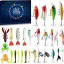 Advent Calendar Fishing 2025 Christmas Countdown  24 Days Lures Gift Set for Adults, Teens, Men, Women, Boys & Girls, Premium Box with Foam Slots to Keep Baits Secure  Xmas Surprise Gift for Anglers