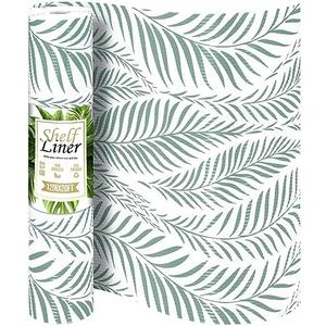 Jersow Shelf Liner Non Slip, Non Adhesive Drawer Liner, Waterproof Shelf Liners for Kitchen Cabinets, Drawer, Fridge, Wire Shelving, Pantry, Under Sink, Bathroom-12 X 20FT, Heavy Duty(Green)