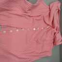 Tankaneo Womens Button Down Cropped Going Out Tank Tops Spring Summer Ribbed Vest Top Slim Fit Sexy Y2K Cute Shirts (Pink) L