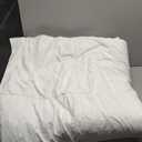 BPC Heavyweight Organic Feather Down Comforter King Size, Hotel-Luxury Extra Fluffy Duvet Insert with Cotton Cover and Puffy Feather Down Filling for Winter, Ivory White, 106x90 Inches