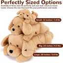 gnomantic Yellow Lab Weighted Stuffed Animals - 28 Inch 5.0 Pounds Weighted Plushies Labradoodle Stuffed Animal - Large Dog Plush Pillow - Cute Plush Toy Gifts for Kids & Adults (28" 5.0 lbs)