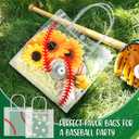 Kosiz 24 Pcs Baseball Clear PVC Gift Goodie Bags with Handles Baseball Theme Party Favor Snack Candy Treat Tote Bag Bulk for Team Gifts Birthday Decorations Supplies, 7.87 x 7.87 x 3.14 Inch
