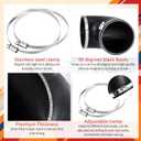 Tandefio 90 Degree Elbow ID 4'' (102mm) Silicone Hose Coupler, 4 Ply Thickness 5mm Silicone Pipe Intake Pipe with T Bolt Clamps for Turbo Intercooler Intake Piping